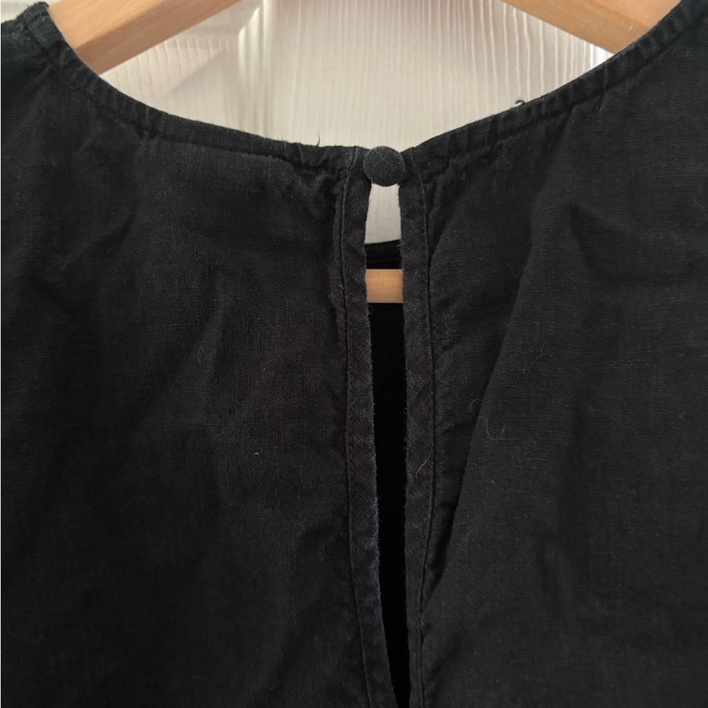 Women's Black Ruffle Sleeve Top - Picture 5 of 5